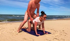 Ебусь с мужем на берегу красного моря